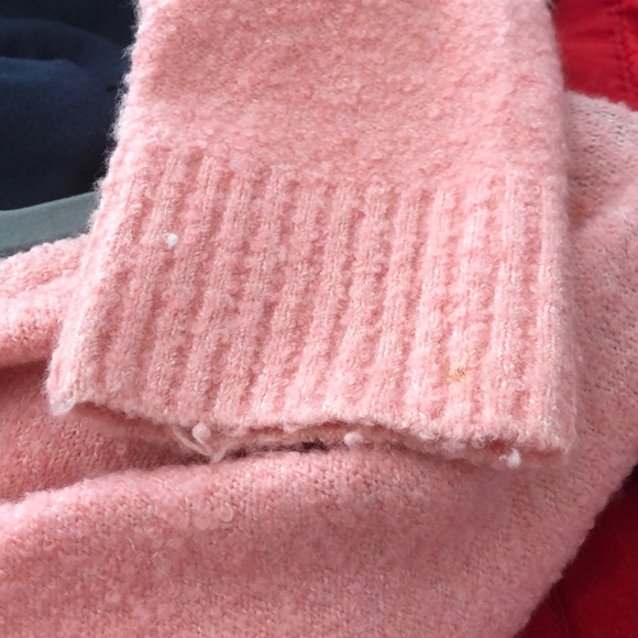 LOFT Pink Stretchy V Neck Sweater MP - Picture 6 of 6